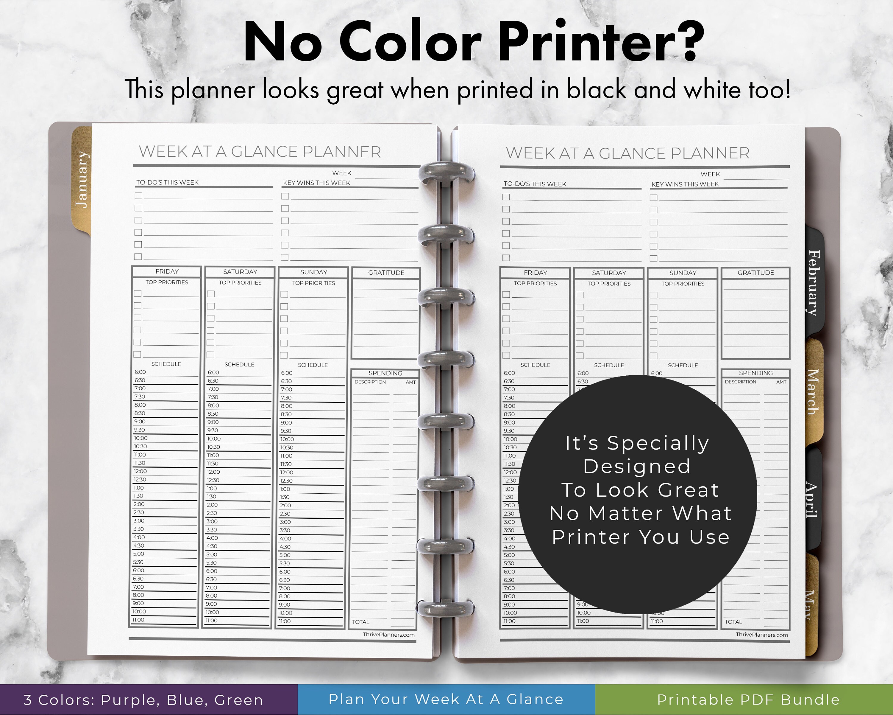 Weekly Planner Printable Weekly Schedule Printable Planner - Etsy