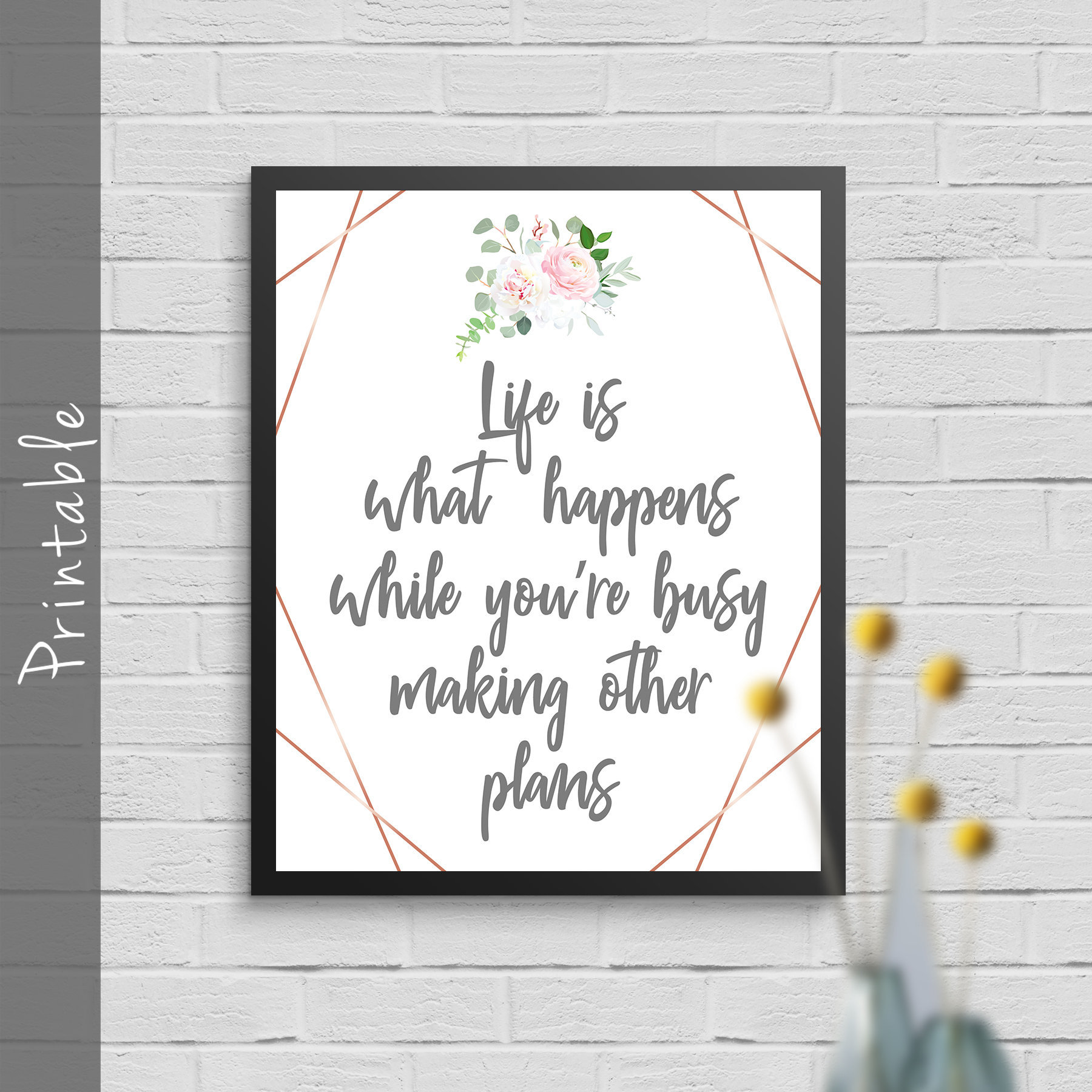 Life is What Happens While You're Busy Making Other Plans Inspirational  John Lennon Quote Printable Wall Art - Etsy, image size:1800x1800