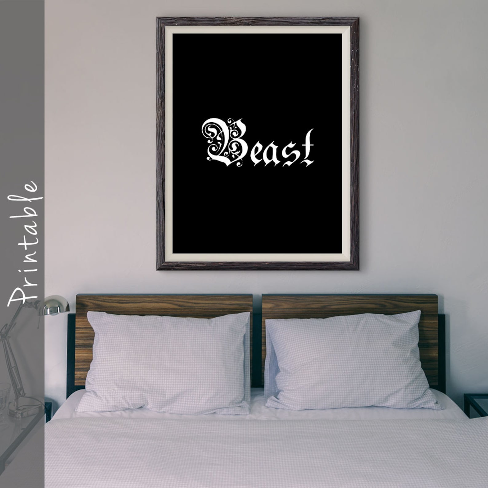 Beauty and Beast Humorous Master Bedroom Printable Wall Art | Etsy