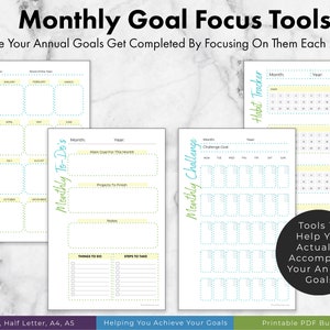 2021 Goal Planner Printable Planner Download, Goal Setting Planner ...
