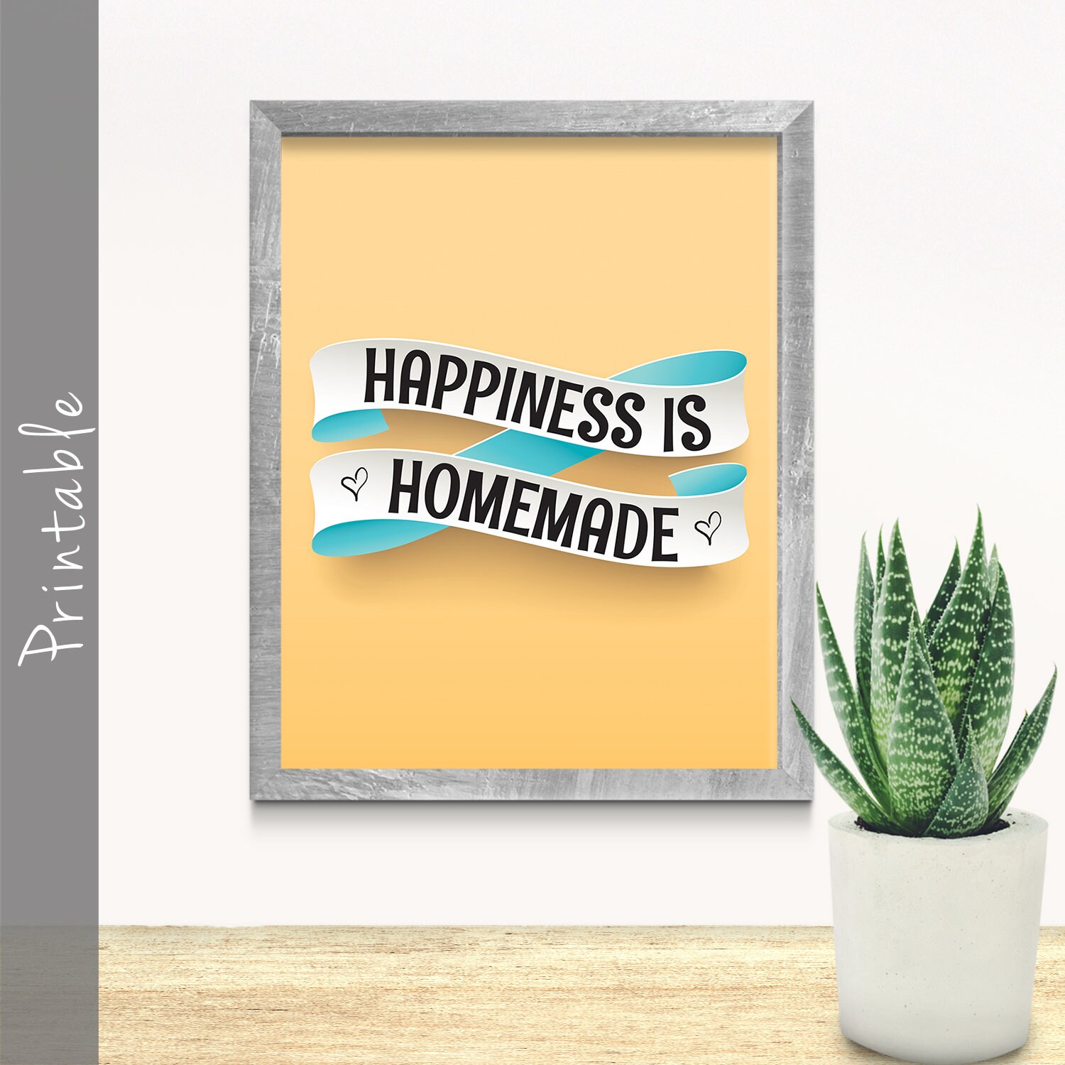 Happiness Is Homemade Printable Inspirational Quote | Etsy