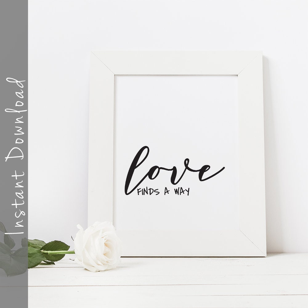 Love Finds A Way Wall Art Wedding Gift | Etsy