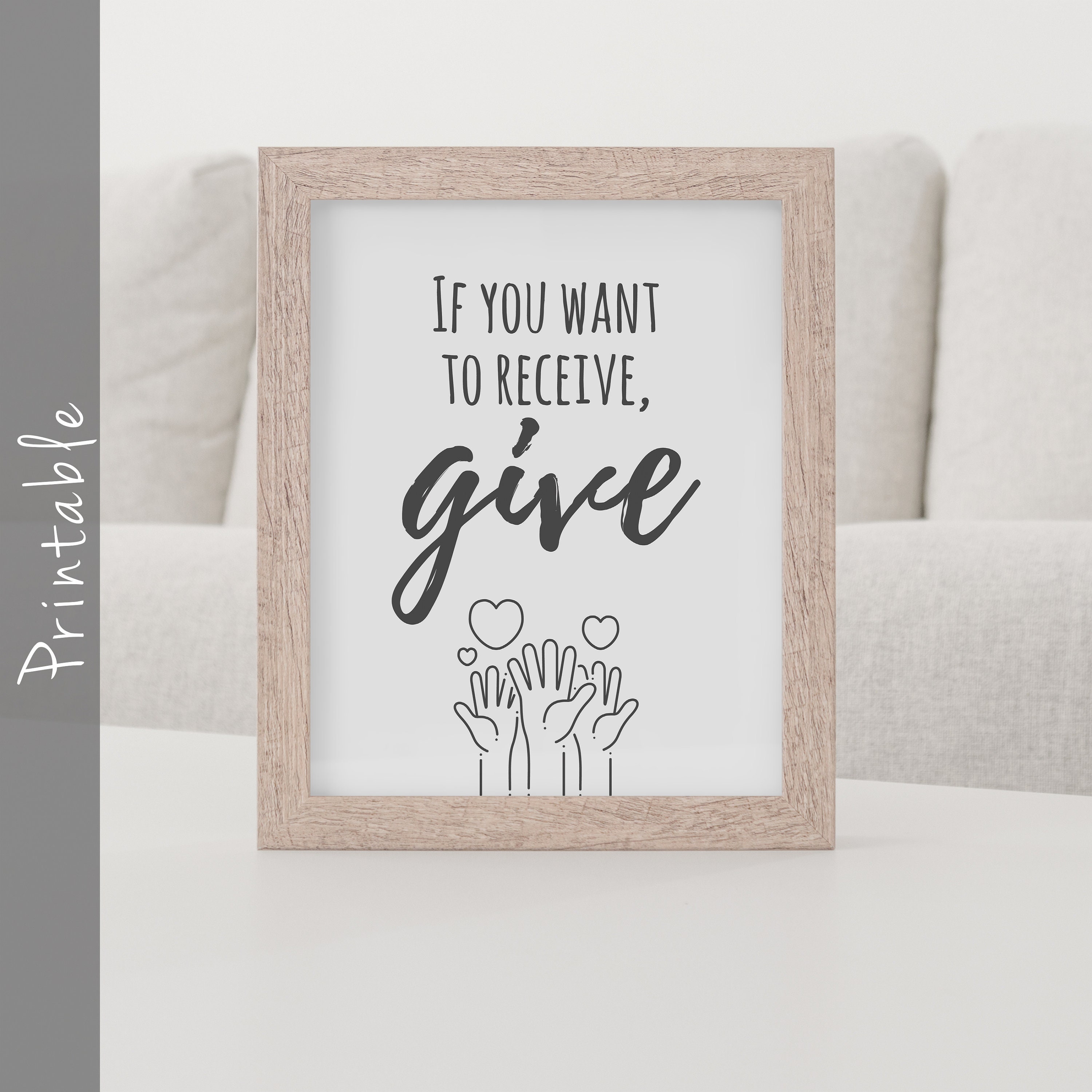 Receive Give If You Want to Receive Give Inspirational Print LDS Art Christian Sign ...