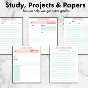 College Student Planner Printable Undated University Academic School ...