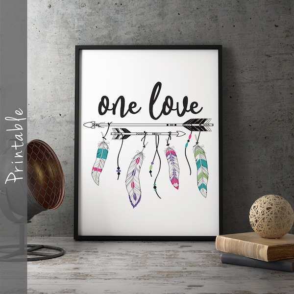 One Love Wall Art Etsy