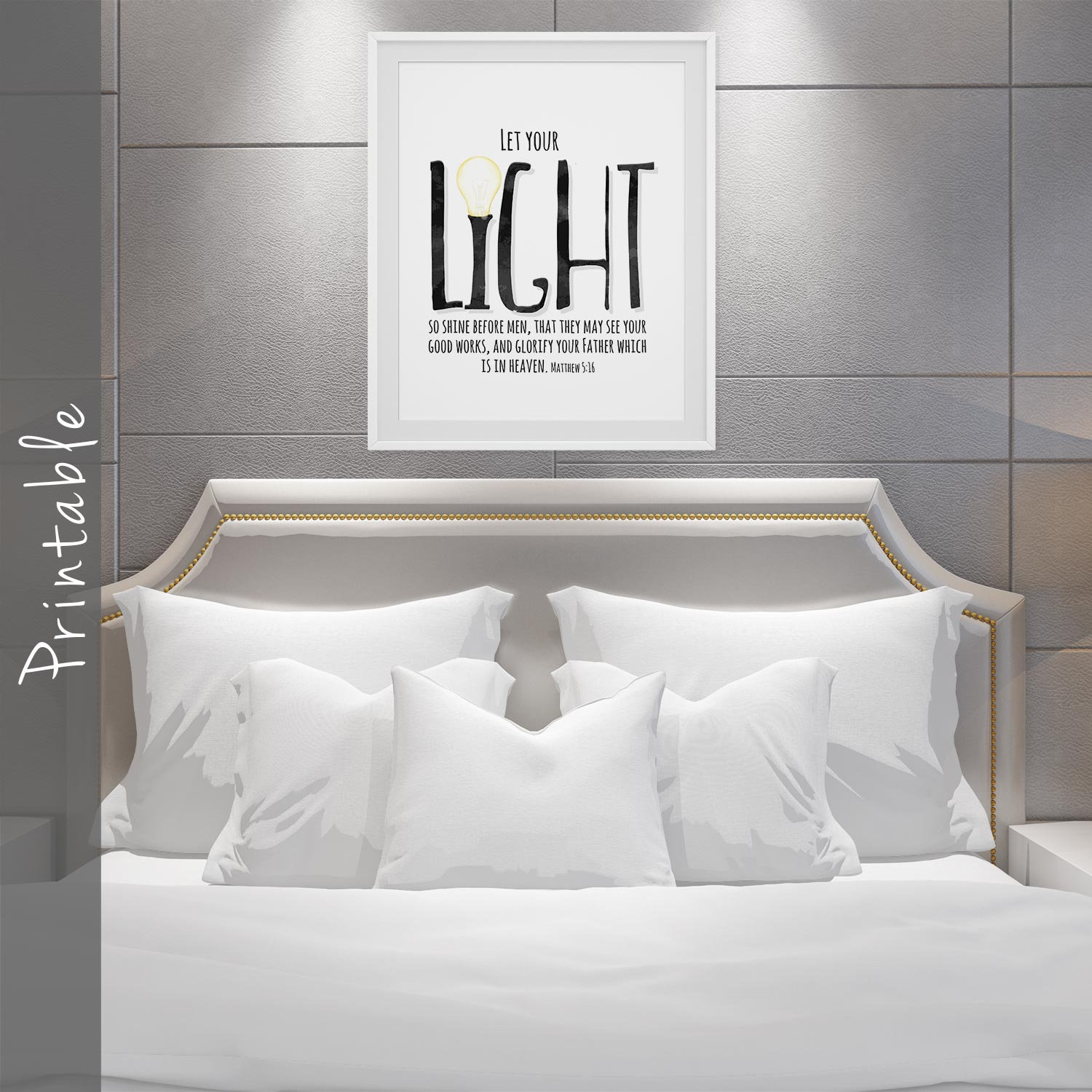 Let Your Light so Shine Before Men Bible Verse Printable Matthew 5 16 ...