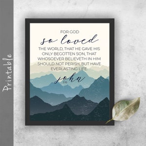 For God so Loved the World That He Gave His Only Begotten Son Printable