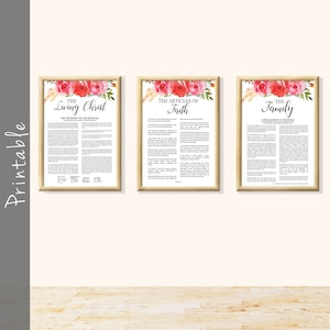 3 LDS Art Prints: The Family Proclamation, The Living Christ, The Articles of Faith - Printables LDS Proclamations - In 12 Different Sizes
