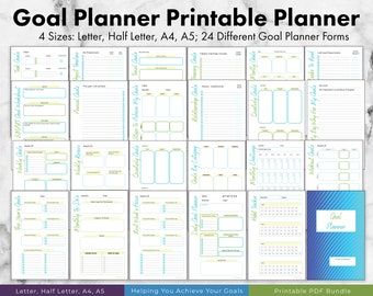 Goal Planner Printable, Business Goal Setting (PDF Download)