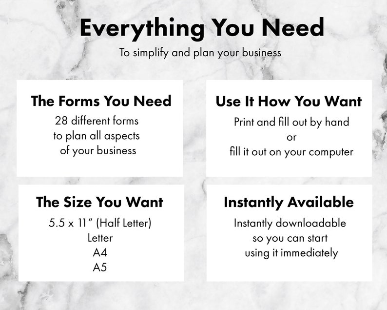 Small Business Planner Bundle 28 Different Forms Business Printable Home Business Planner Printable image 8