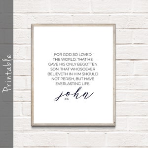 For God so Loved the World That He Gave His Only Begotten Son Printable