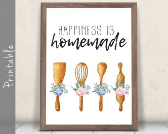 Happiness Is Homemade Printable Kitchen Sign