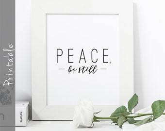 Peace Be Still Printable Scripture Wall Art