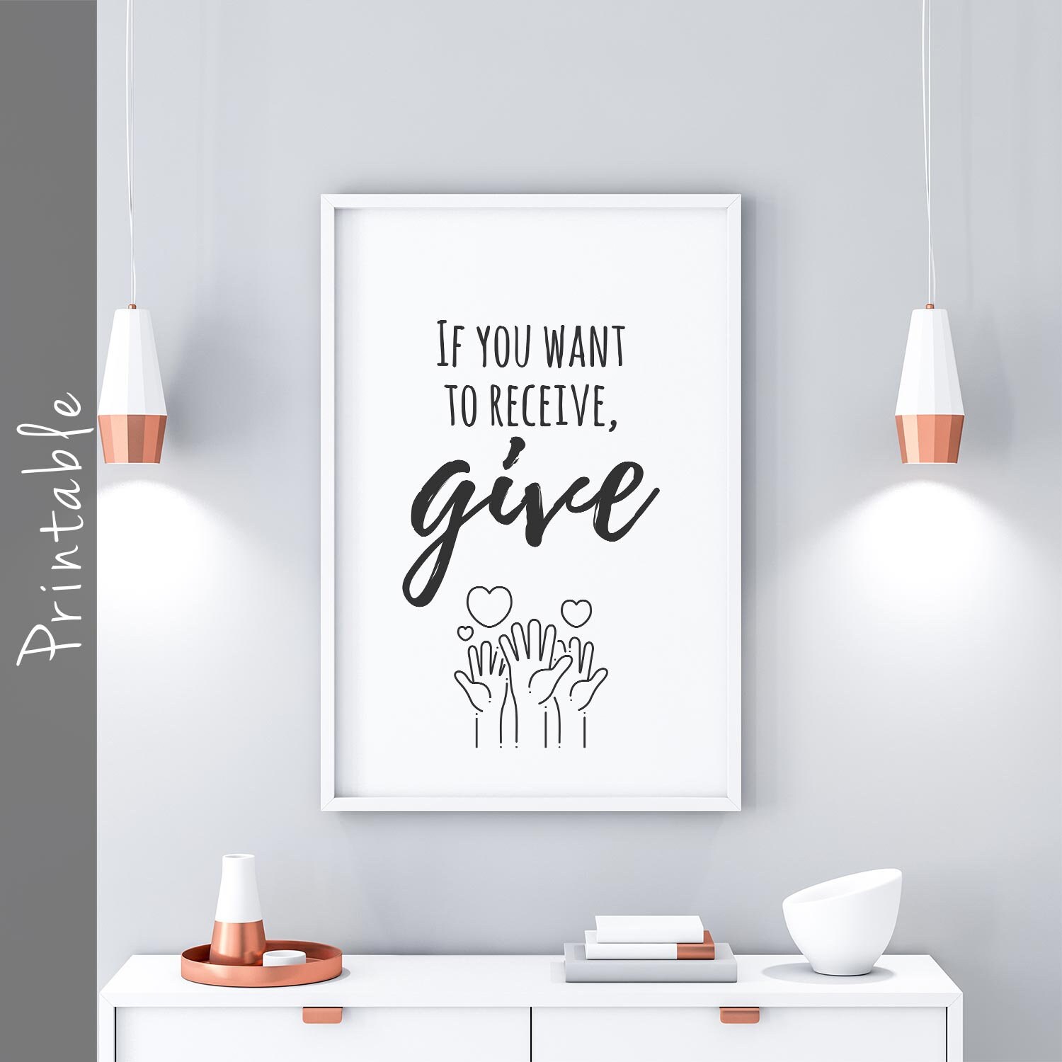Receive Give If You Want to Receive Give Inspirational Print LDS Art Christian Sign ...