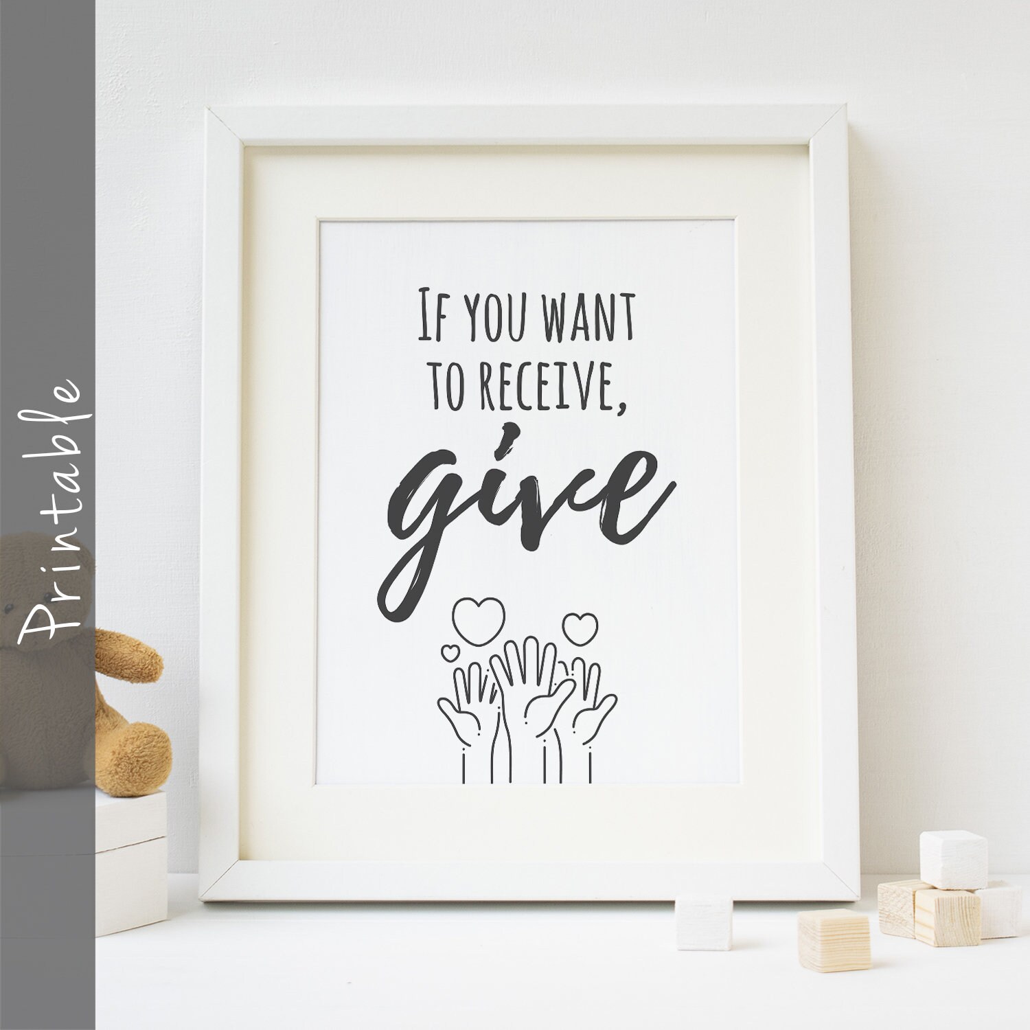 Receive Give If You Want to Receive Give Inspirational Print LDS Art Christian Sign ...