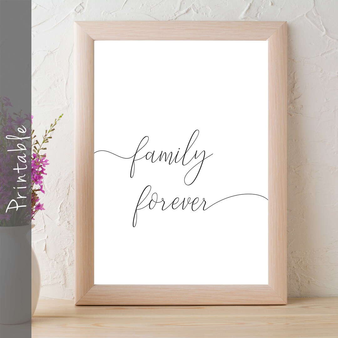 Family Forever Printable LDS Wall Sign Wedding Gift Anniversary - Etsy