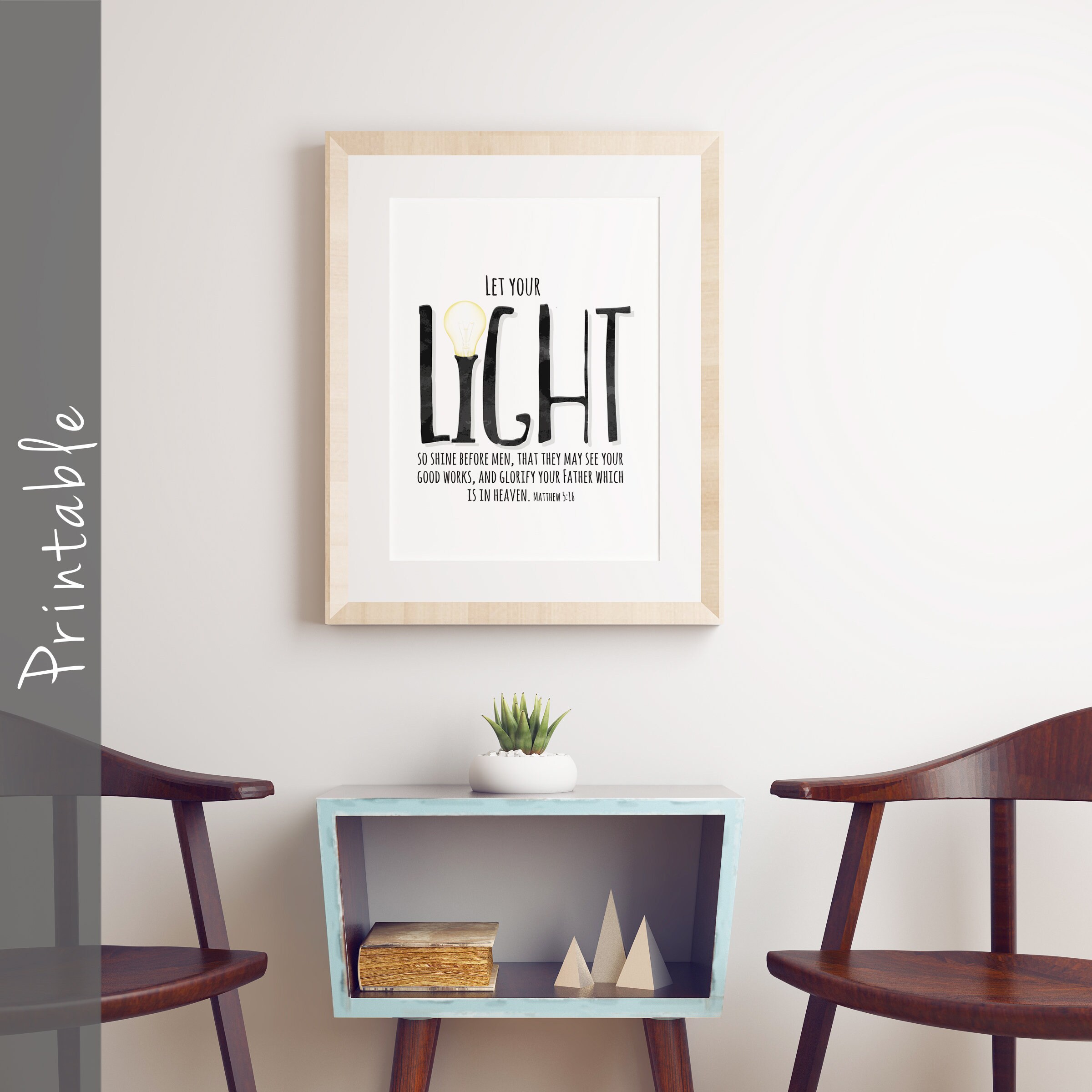 Let Your Light so Shine Before Men Bible Verse Printable Matthew 5 16 ...