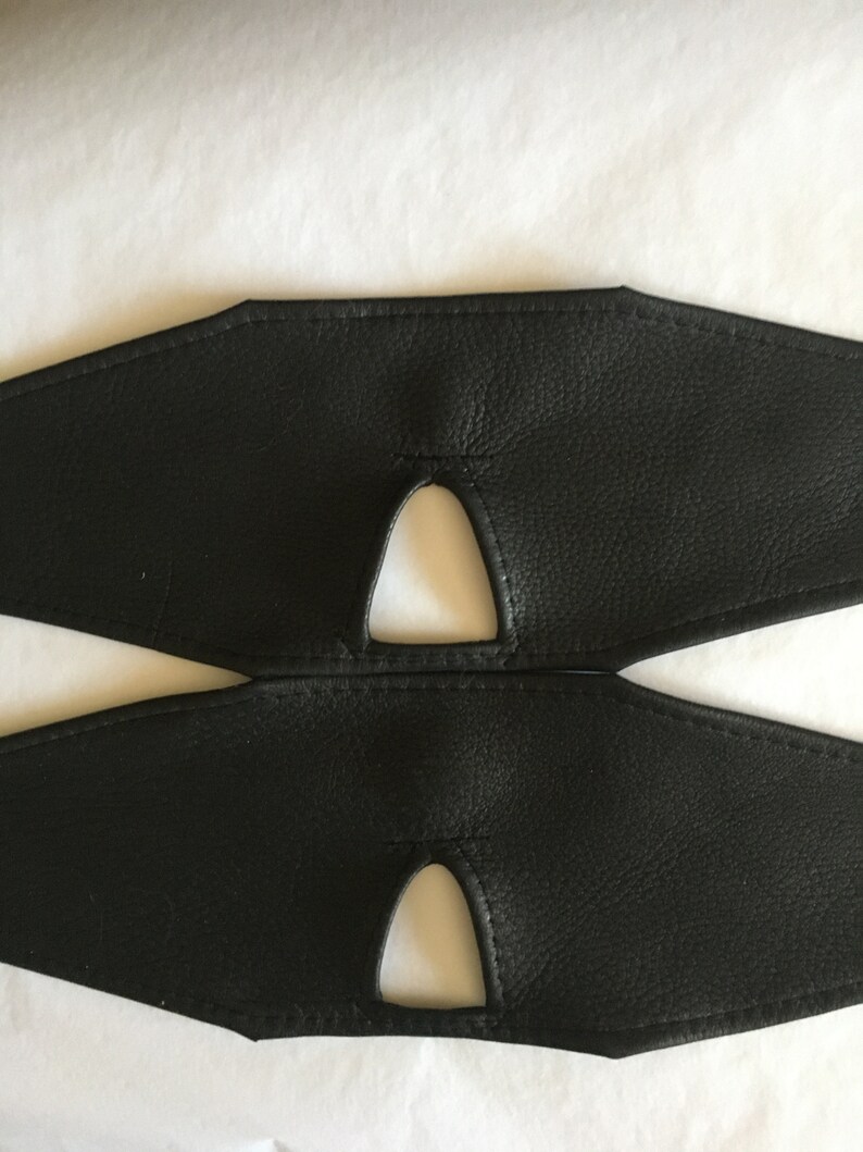 Lambskin Leather Sleep Mask / Blindfold With Leather Strap Etsy