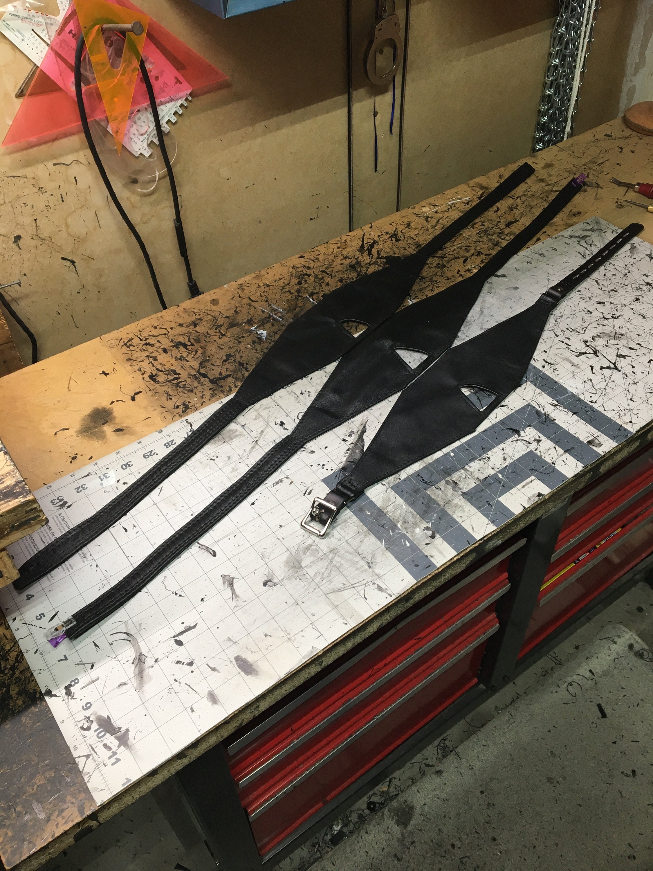 Lambskin Leather Sleep Mask / Blindfold With Leather Strap Etsy