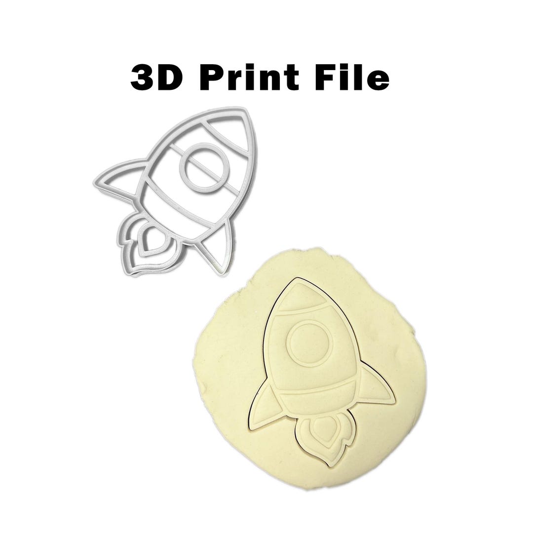 File Rocketship Rocketship Cookie Cutter 3D Print File - Etsy