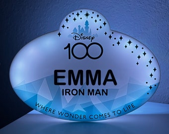 Custom Large 3D Printed Disney Cast Member Name Tag | 100th Anniversary