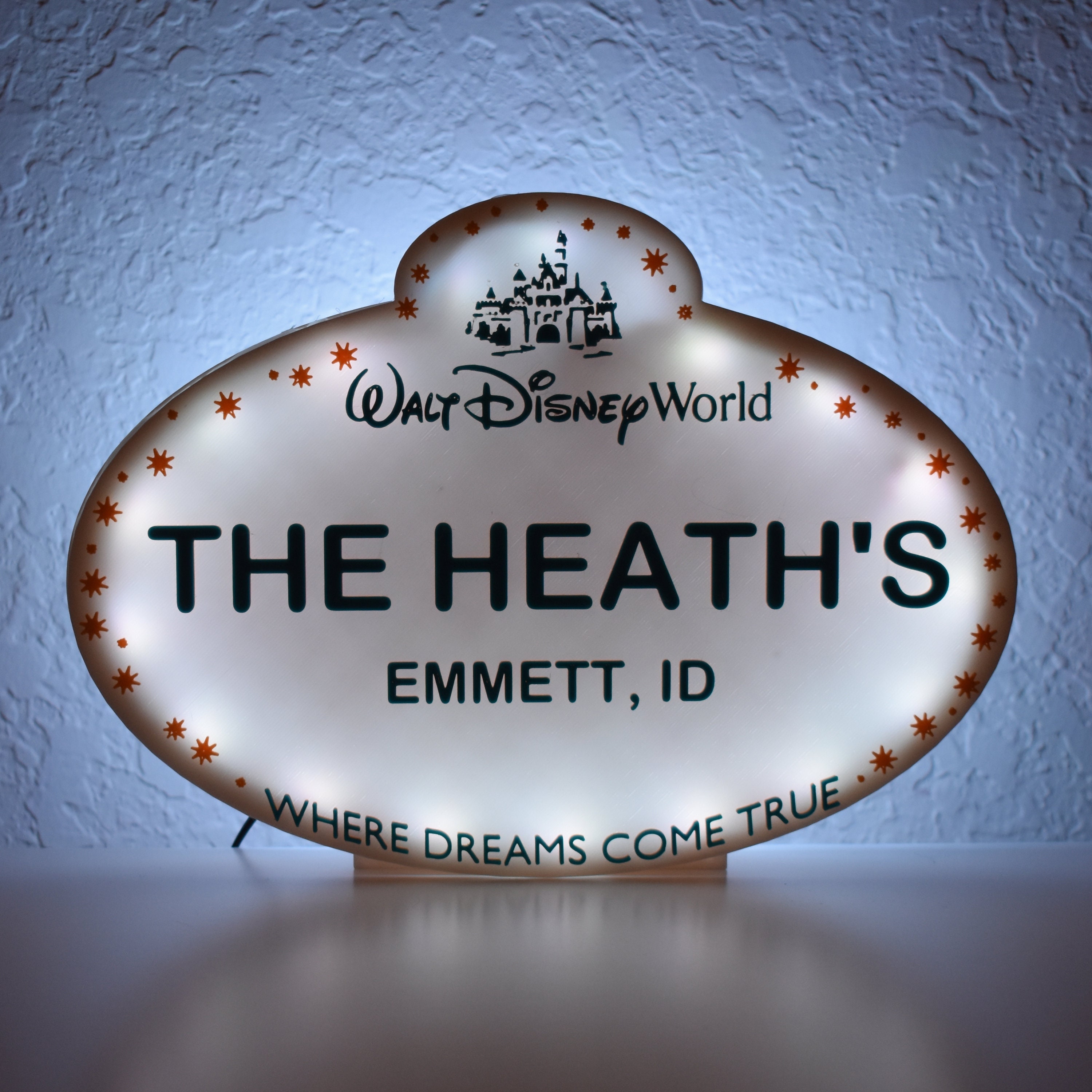 Custom Large 3D Printed Disney Cast Member Name Tag WDW 50th custom-large-3d-printed-disney-cast-member-name-tag-wdw-50th