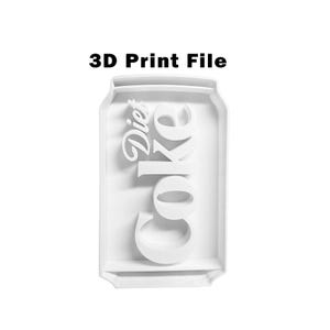 Diet Coke Cookie Cutter 3D Print File