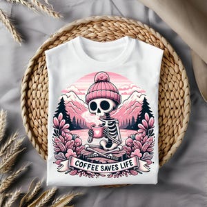 Coffee saves life Png, Snarky Sarcastic Coffee Png, Adult Humor Png, Sublimation Designs, Funny Caffeine Womens Overstimulated Retro
