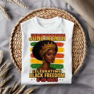 Juneteenth PNG: Afro Woman, Black Freedom Art (Digital Download)