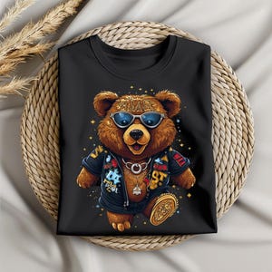Teddy Bear PNG | Rapper Bear Graffiti | Boom Box Street Art Teddy | Best Selling | Urban DTF Digital Download | instant Download | 300 Dpi