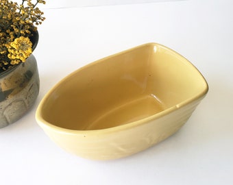Vintage Hull Pottery Boat Planter: Yellow Coastal Decor