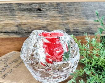 Kosta Boda Snowball Votive Tealight Candle Holder/ Ann Wolff/ Sweden Crystal/ Scandinavian Decor/ Christmas, Winter Decor