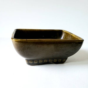 Brush McCoy Ceramic Planter: Avocado Green Glaze, 1960s Boho Decor