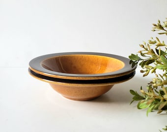 Vintage Homer Laughlin Gold Glade Bowls: 1970s HL China, Set of 2