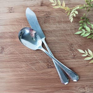 Antique Wm A Rogers La France by International Silver Co Master Butter Knife Jam Spoon/ Silver Plate Flatware / Replacement Utensils/1920s