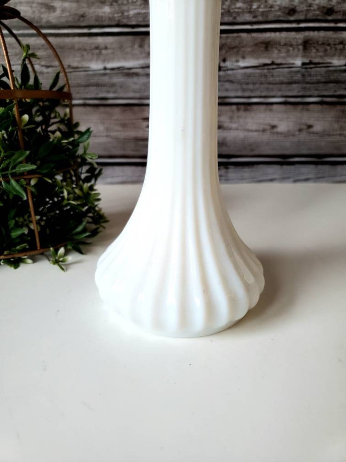 Vintage Hoosier Milk Glass Bud Vase/ 4096/ Ribbed Pattern/ Etsy Canada