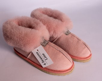 Sheepskin Girl's Slippers Nia Shaggy boots REAL Sheepskin slippers Christmas gift Back to school Fur Sheepskin slippers Leather slippers