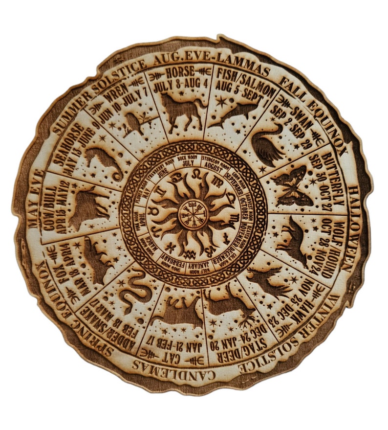 Celtic Animal Zodiac calendar Wheel image 1