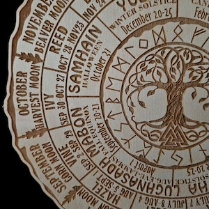 Celtic Tree of Life Calendar: Wheel of the Year Ogham, Witchcraft Decor ...