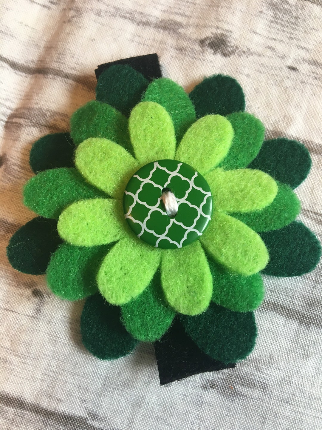 Felt Flower for Dog Collar Green Felt Puppy Blossom Dog Etsy