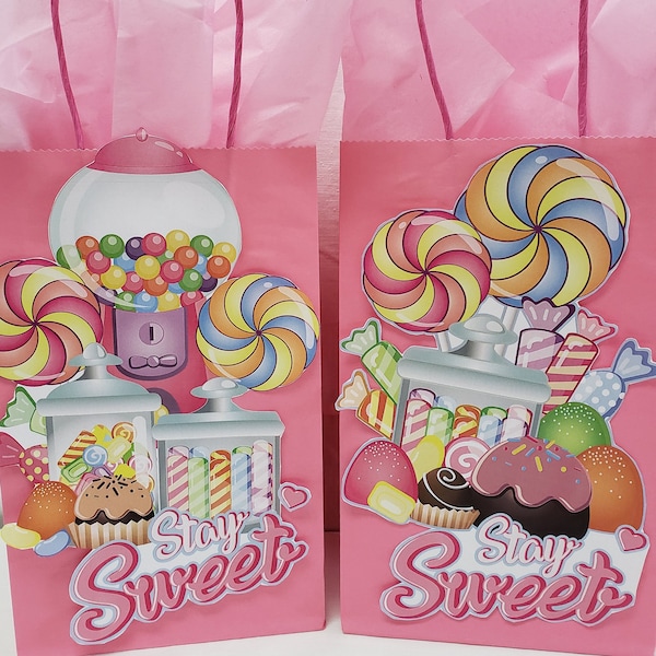 Candy Sweets Treats Favor Bags/ Sweet Shop Printables Décor/ Treat/ Goodie/ Gift/ Party/ Loot/ Birthday Theme/ Instant Digital Download