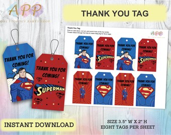 Superman Birthday Banner Diy Superhero Party Decorations Etsy