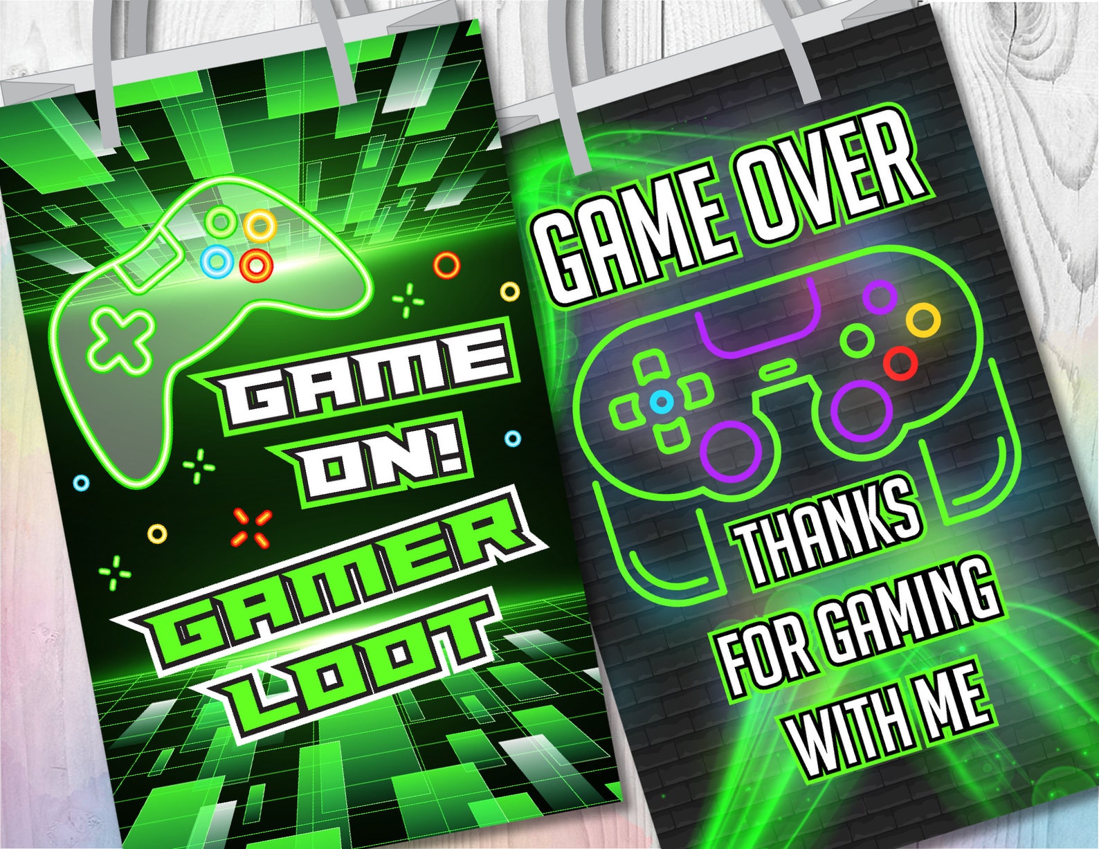 Video Game Favor Bags Gamer on Birthday Party Favors Etsy