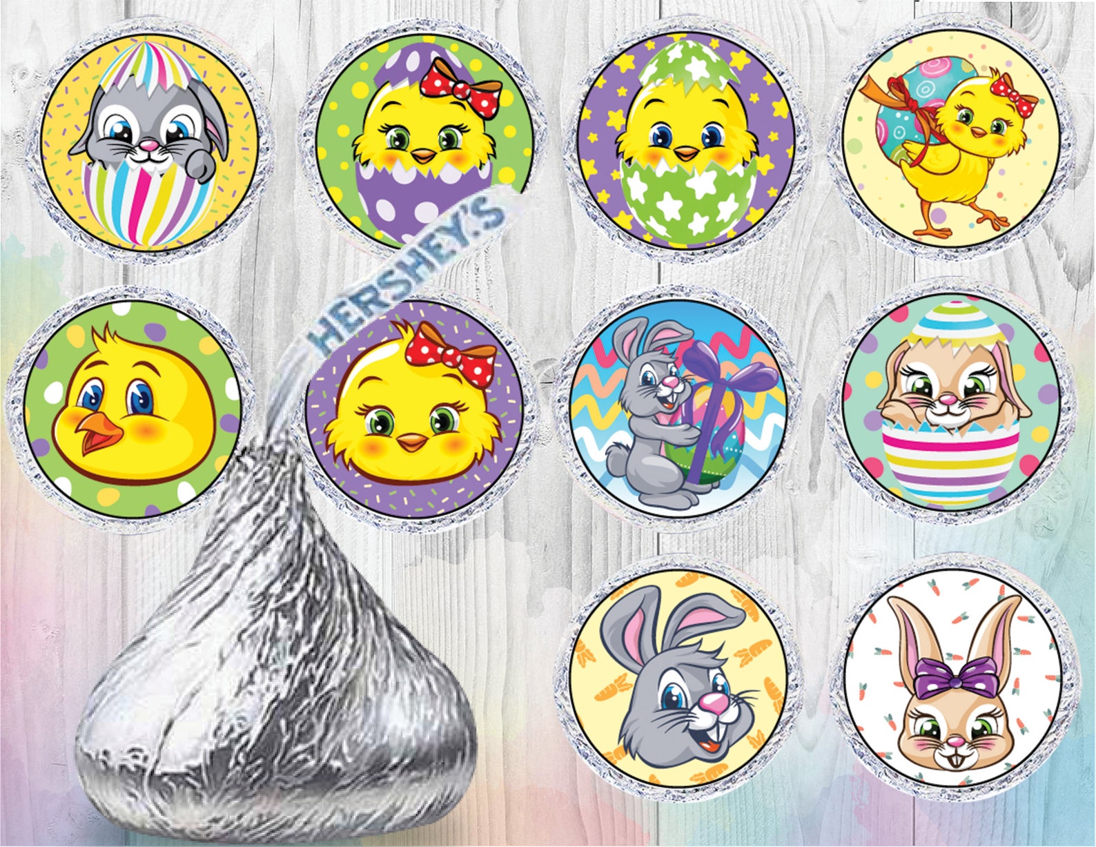 Easter Hershey Kiss Label s Easter Religious Party Etsy