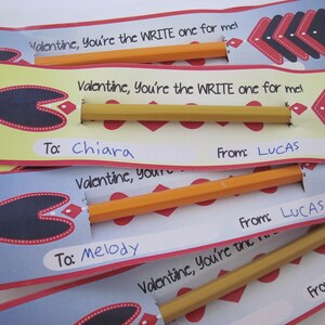 Arrow Pencil Valentine Cards, No Candy Printable Valentine, Boy ...