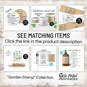 Business Card Template, Garden Stamp Small Business Card, Kraft Design. Printable Business, Company Cards. Edit Online, Download + Print. image 6