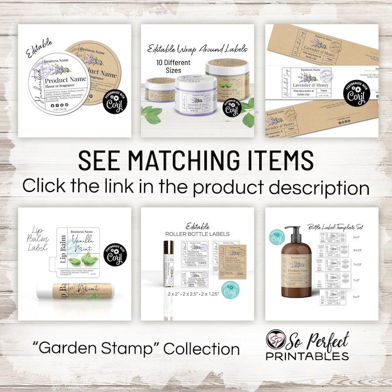Business Card Template, Garden Stamp Small Business Card, Kraft Design. Printable Business, Company Cards. Edit Online, Download + Print. image 6