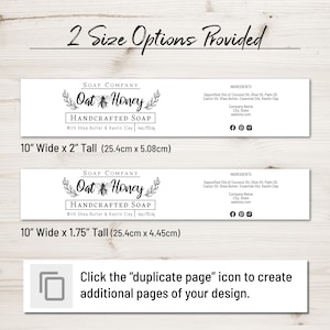 Soap Label Template, Clean &amp; Simple Honey Bee Design. Soap Band ...