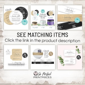 Wrap Around Labels for Soap, Candles, Jars, Bottles. Editable Template. Personalize Online, Download and Print. OL1103 Sticker. Soap Labels. image 8