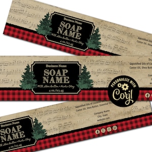 Soap Labels, Forest Music. Rustic Soap Label Template, Soap Packaging. Printable Custom Wrap Around Label. Edit Online. Download & Print.